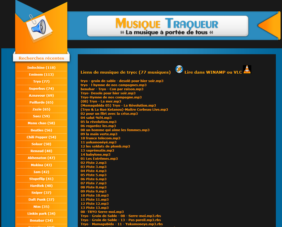 site de recherche de musique